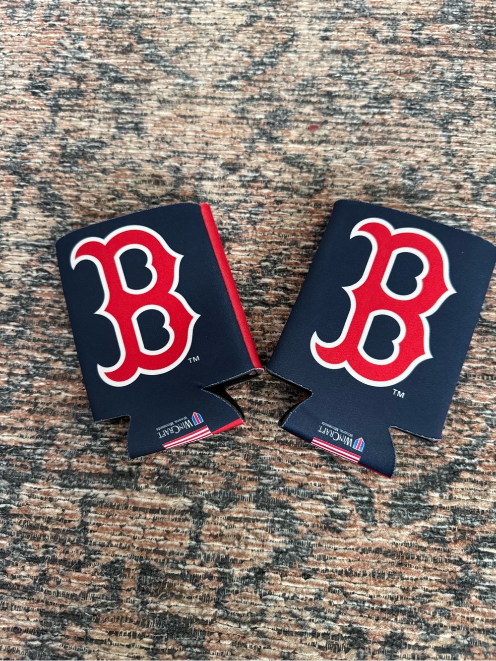 Boston Redsox Navy & Red Can Coolers - Pair
